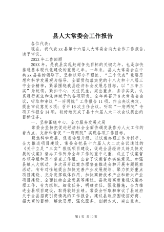 2024年县人大常委会工作报告