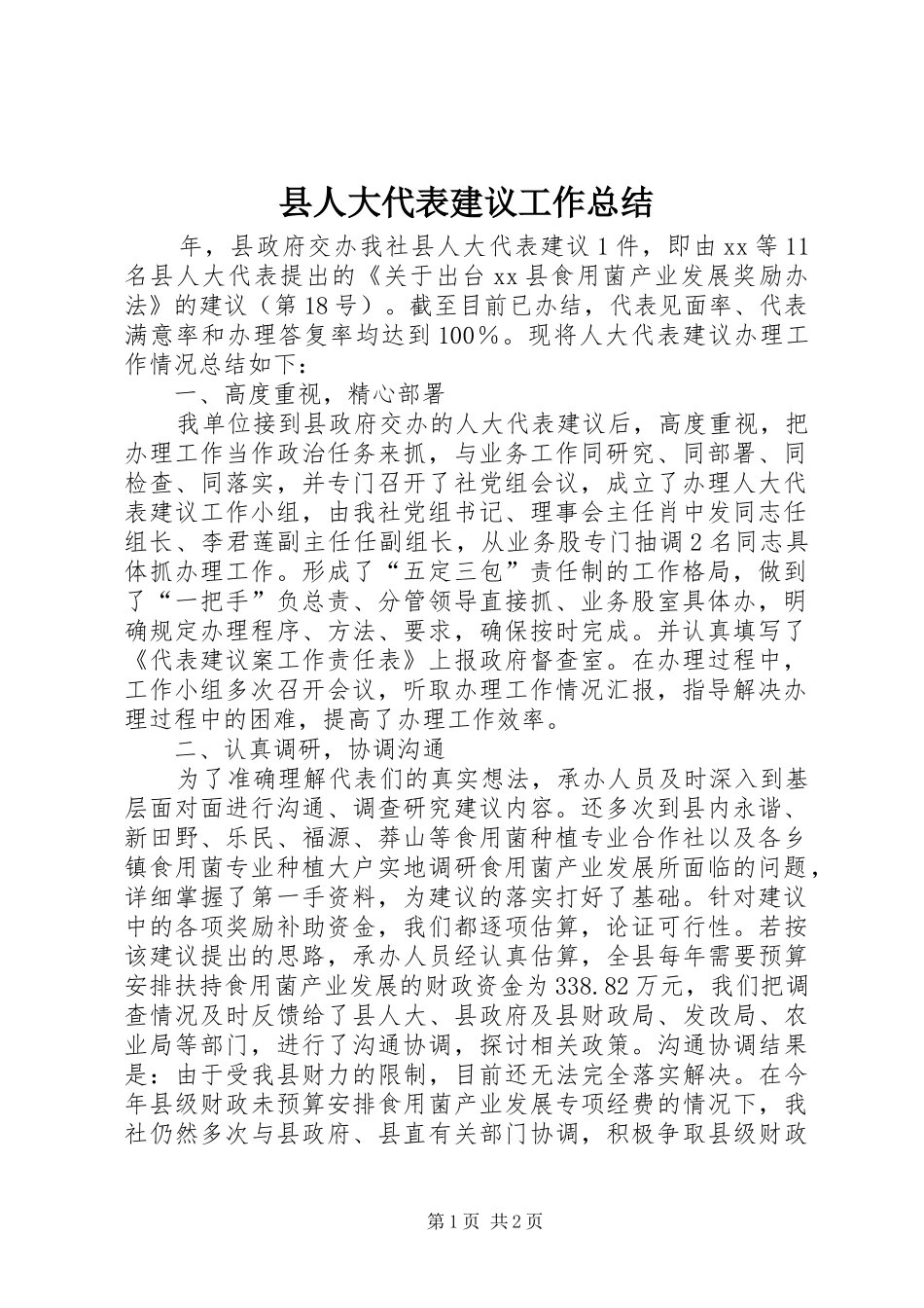 2024年县人大代表建议工作总结_第1页