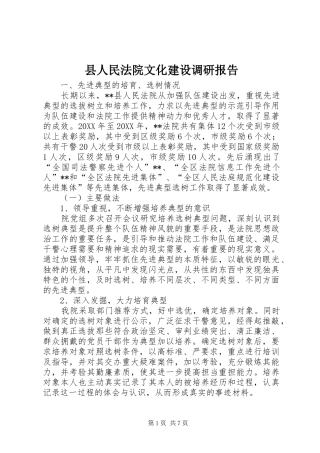 2024年县人民法院文化建设调研报告