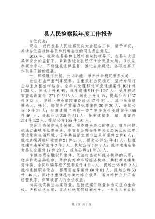 2024年县人民检察院年度工作报告