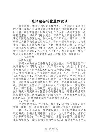 2024年社区帮促转化总体意见