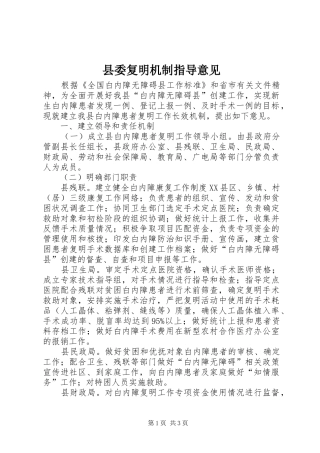 2024年县委复明机制指导意见