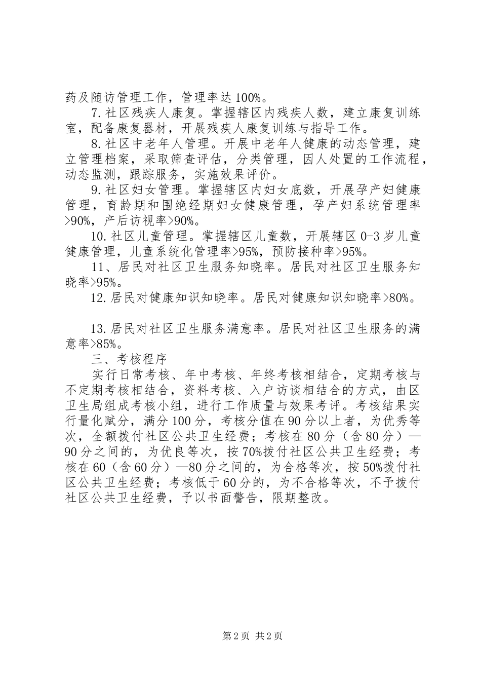 2024年社区服务考核指导方案_第2页