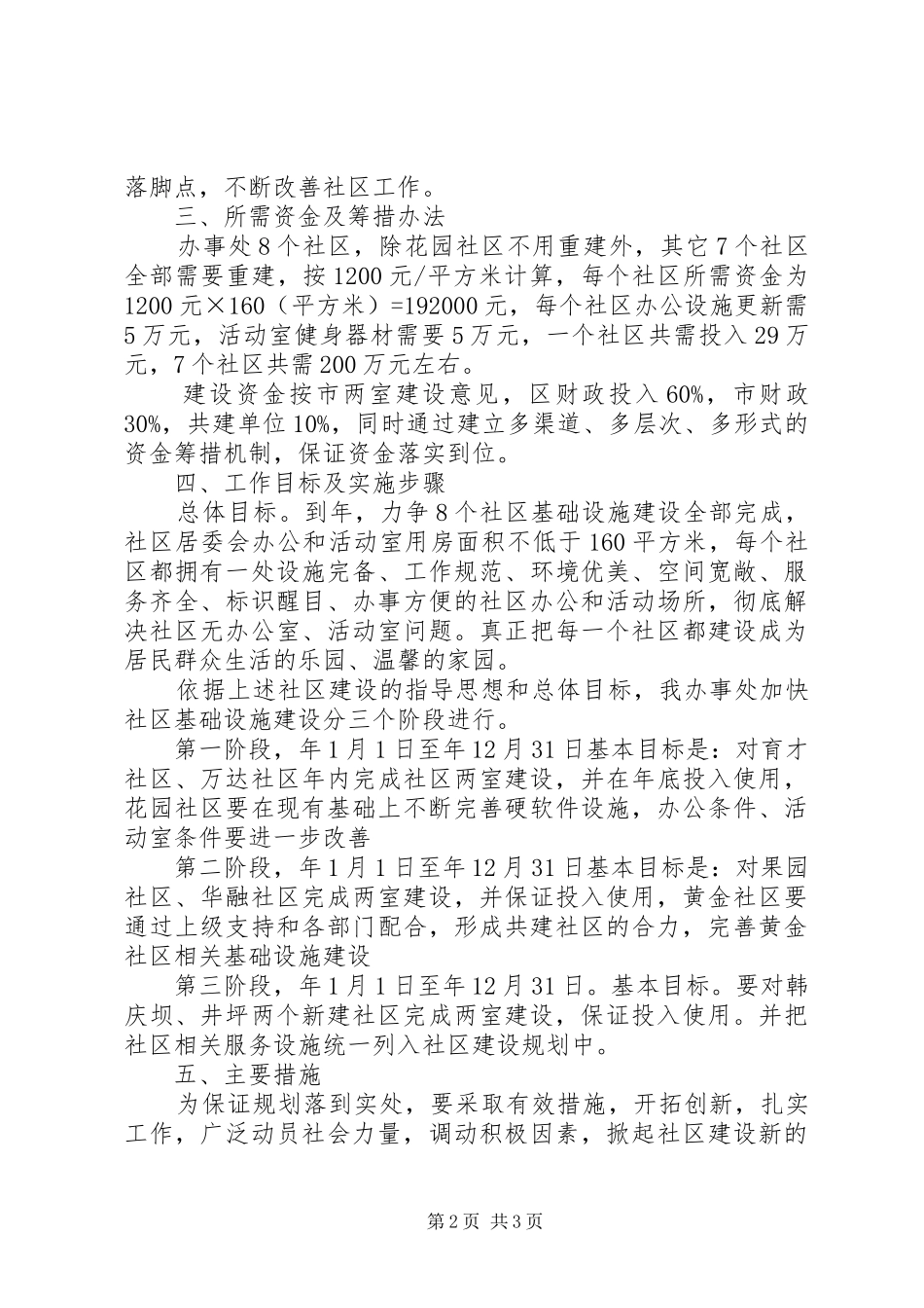 2024年社区基础设施建设计划_第2页