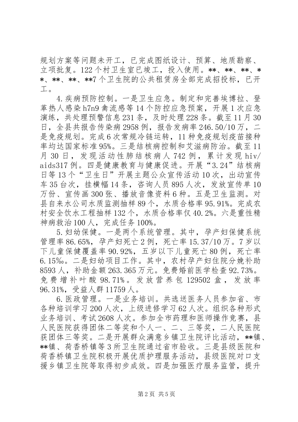 2024年县卫生局工作总结和计划范文_第2页