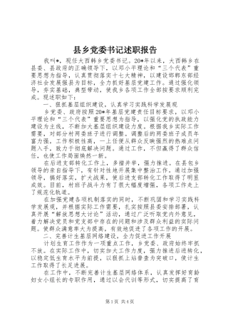 2024年县乡党委书记述职报告