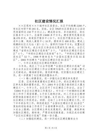 2024年社区建设情况汇报