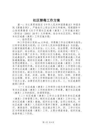 2024年社区禁毒工作方案