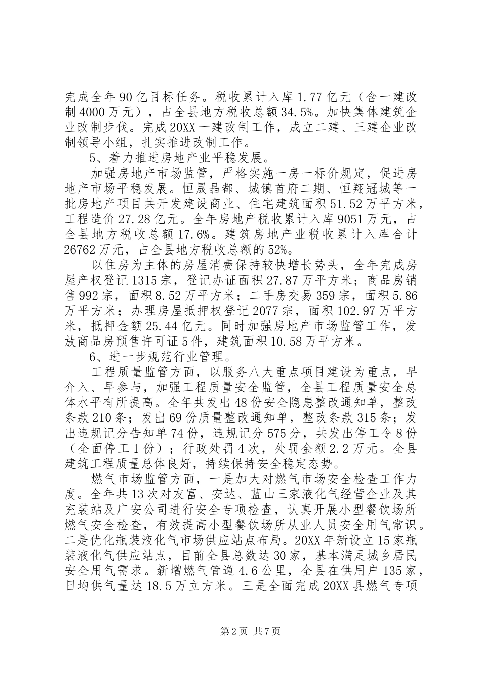 2024年县住建局年终工作总结_第2页