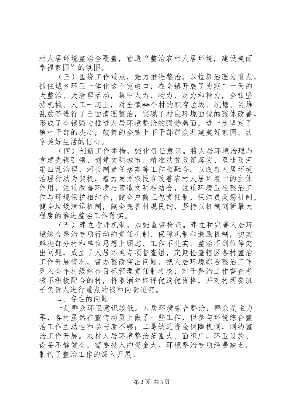 2024年乡村振兴及人居环境综合整治工作总结_第2页