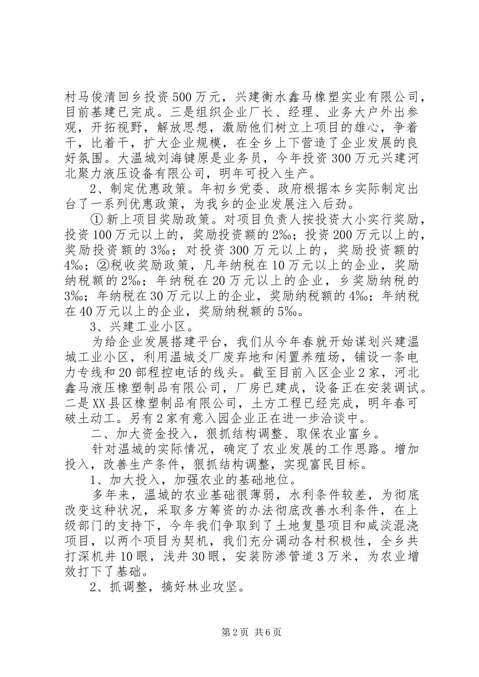 2024年乡工作年终总结_第2页