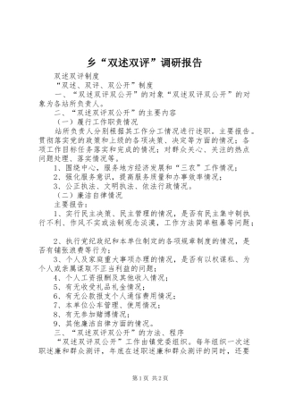 2024年乡双述双评调研报告