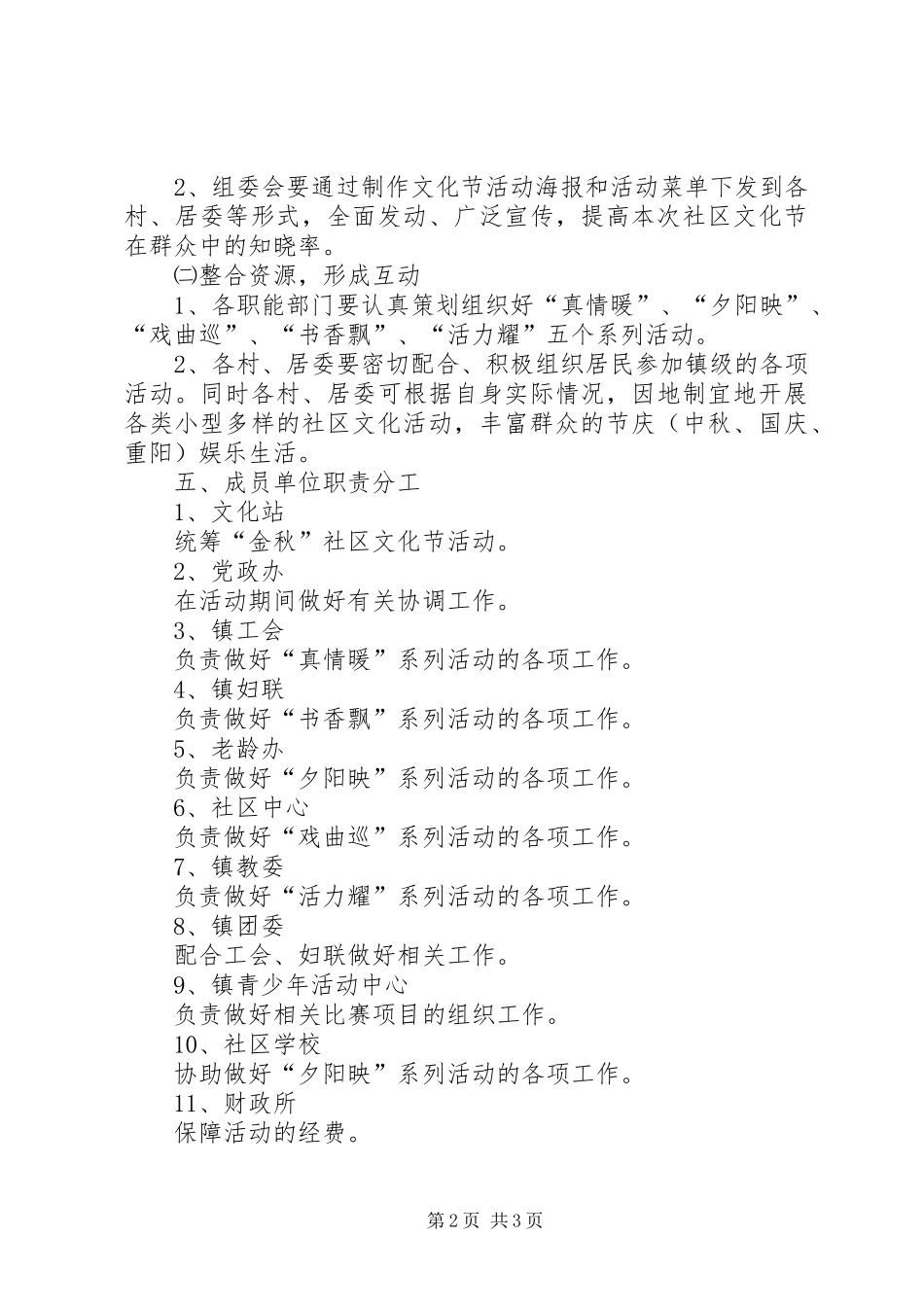 2024年社区文化节工作意见_第2页