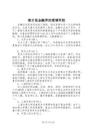 2024年谁才是金融界的黄埔军校