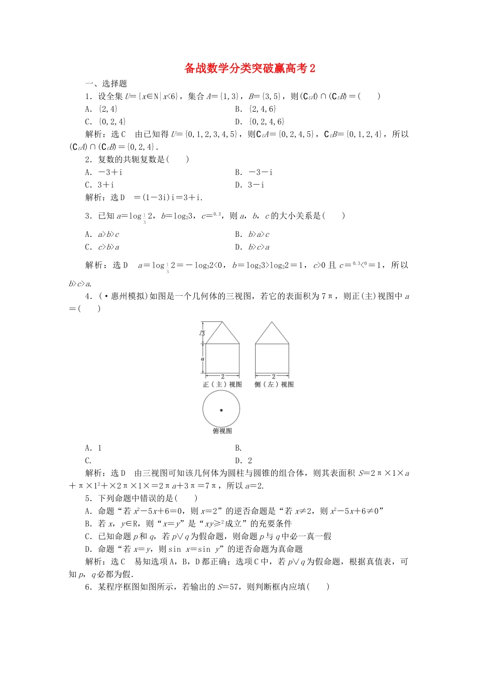 高中数学 分类突破赢高考2_第1页