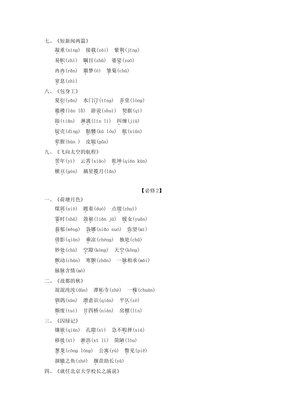 湖南省版高考语文总复习 考点1 识记现代汉语普通话常用字的字音能力提升训练_第2页