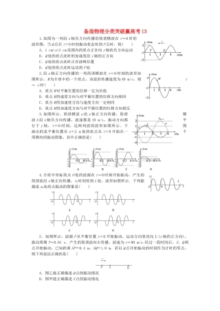 高中物理 分类突破赢高考13