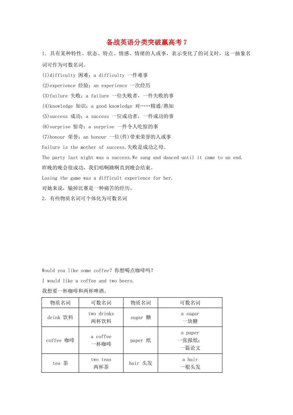 高中英语 分类突破赢高考7_第1页