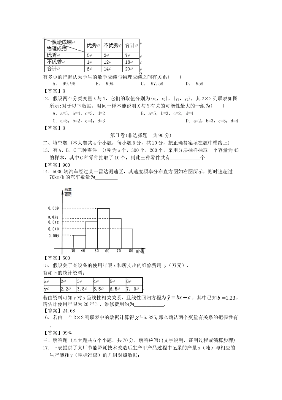 江苏科技大学附中高考数学一轮 统计课时检测_第3页