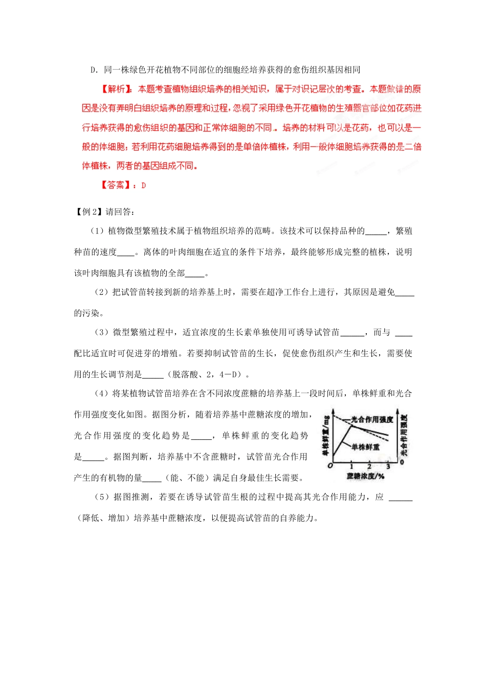 高考生物 考前30天冲刺押题系列 专题19 克隆技术_第2页