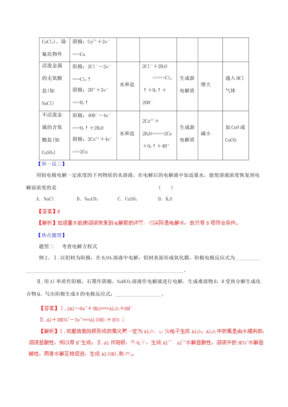 高考化学 专题12 电解池装置、原理及其应用热点题型和提分秘籍（含解析）_第3页