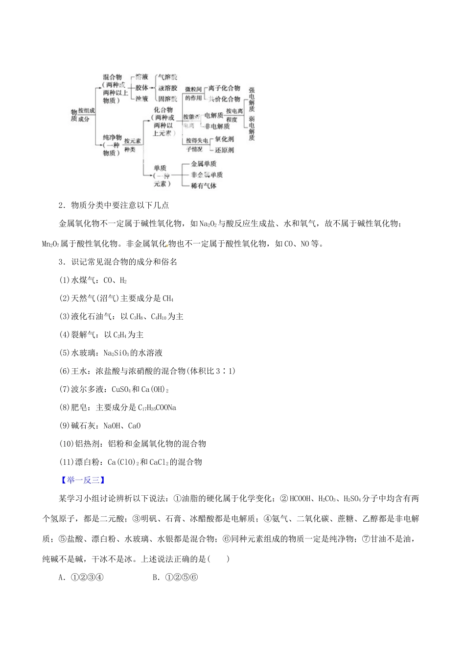高考化学 专题33 物质的组成、性质和分类热点题型和提分秘籍（含解析）_第2页