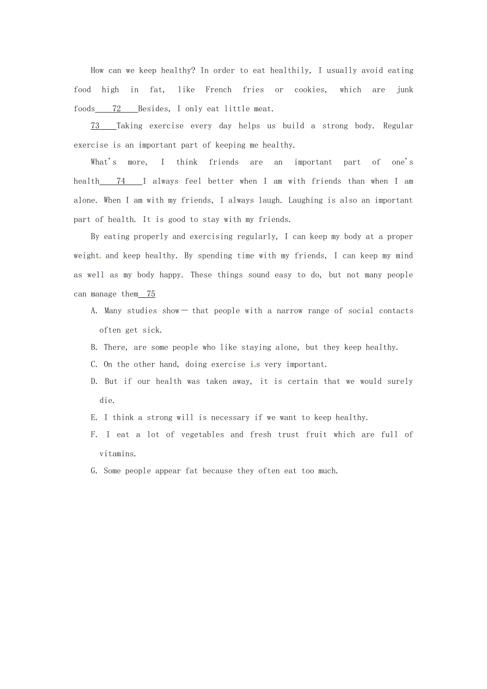 高考英语 考前30天冲刺押题系列 专题14 阅读填空 版_第2页