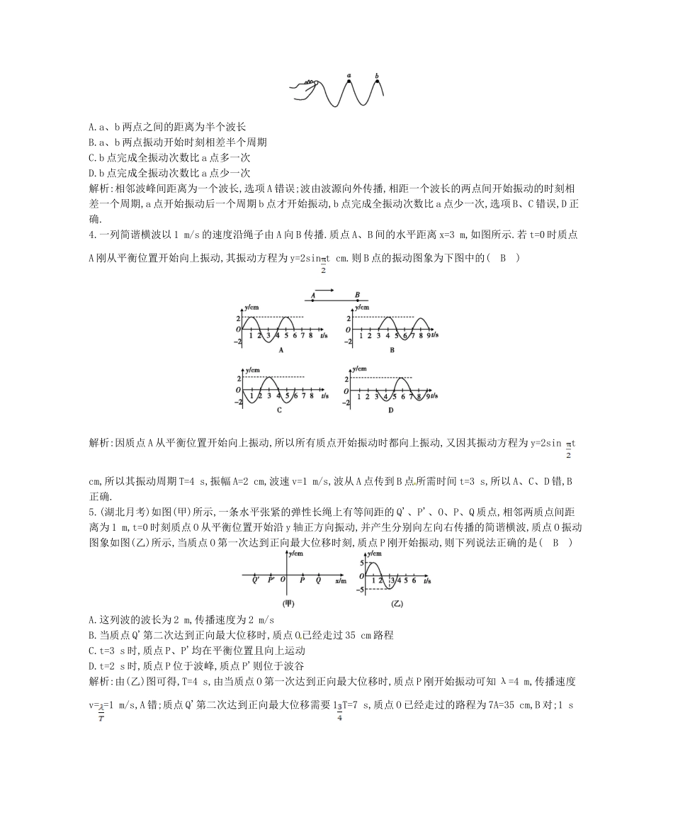 （福建专）高考物理一轮复习 第三课时实验探究单摆的运动课时训练_第2页