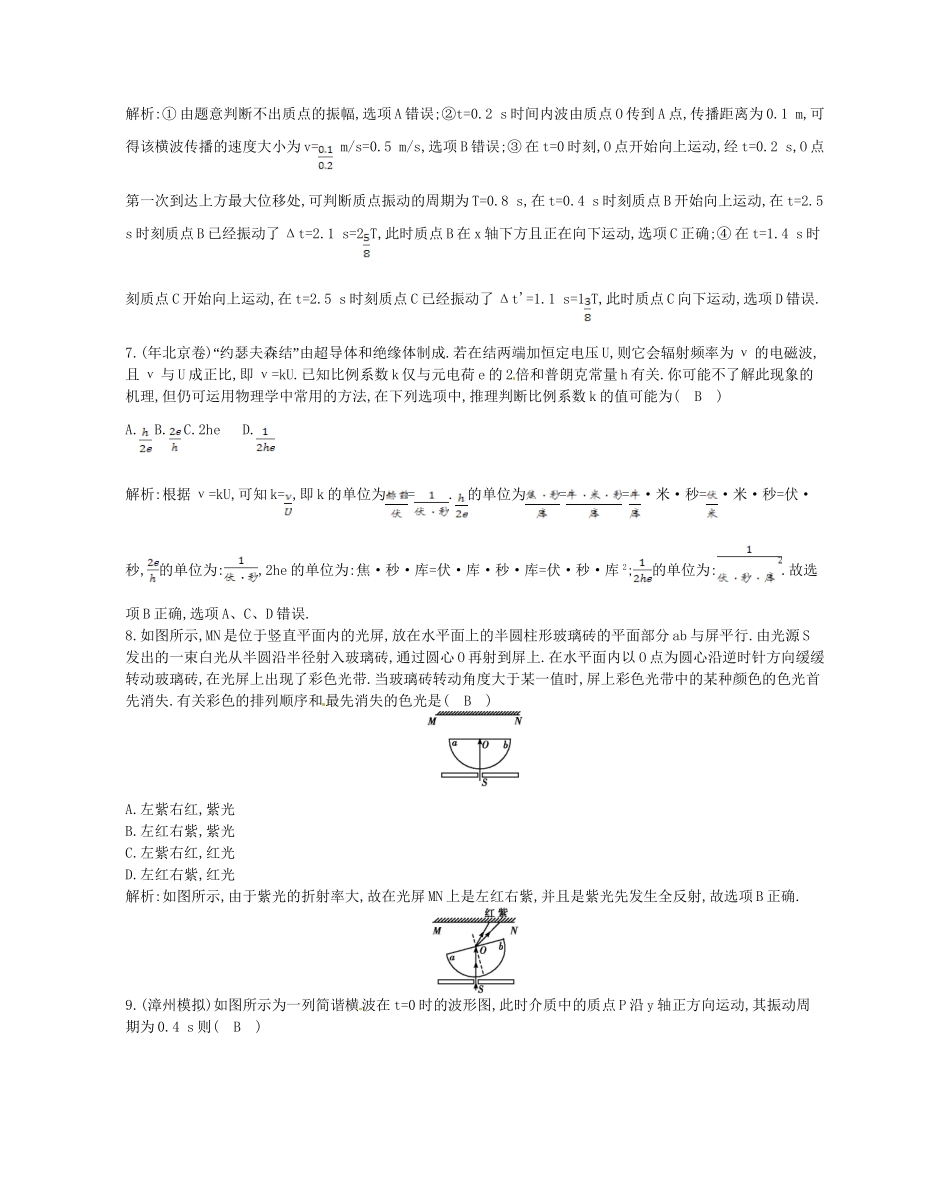 （福建专）高考物理一轮复习 第十一章检测试题_第3页
