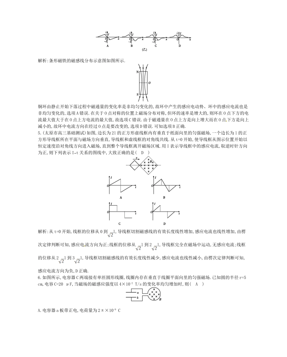 （福建专）高考物理一轮复习 第四课时电磁感应中的电路与图象问题课时训练_第3页