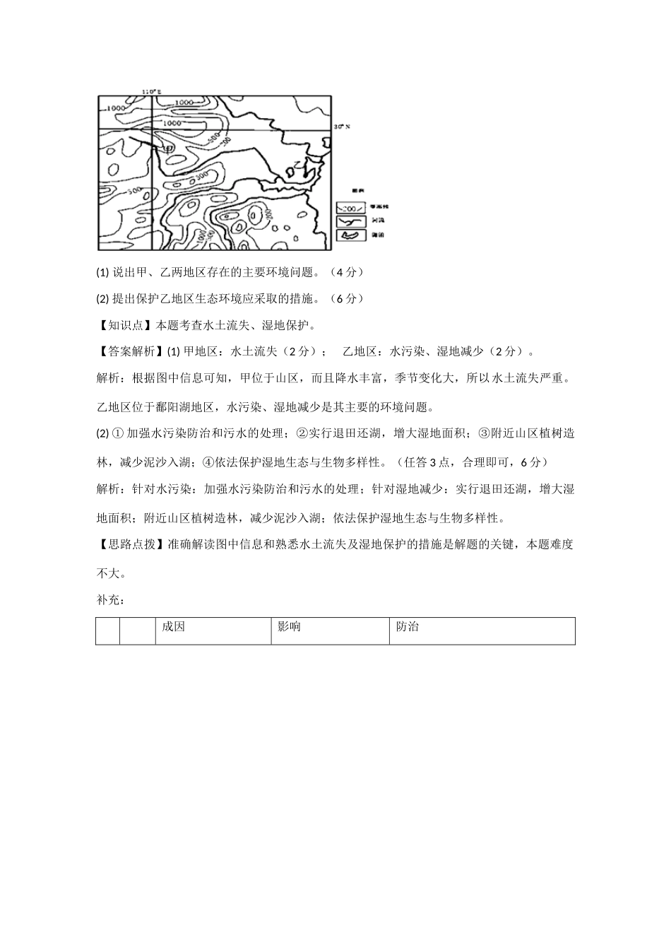 高考地理 试题汇编 N 环境保护2_第2页