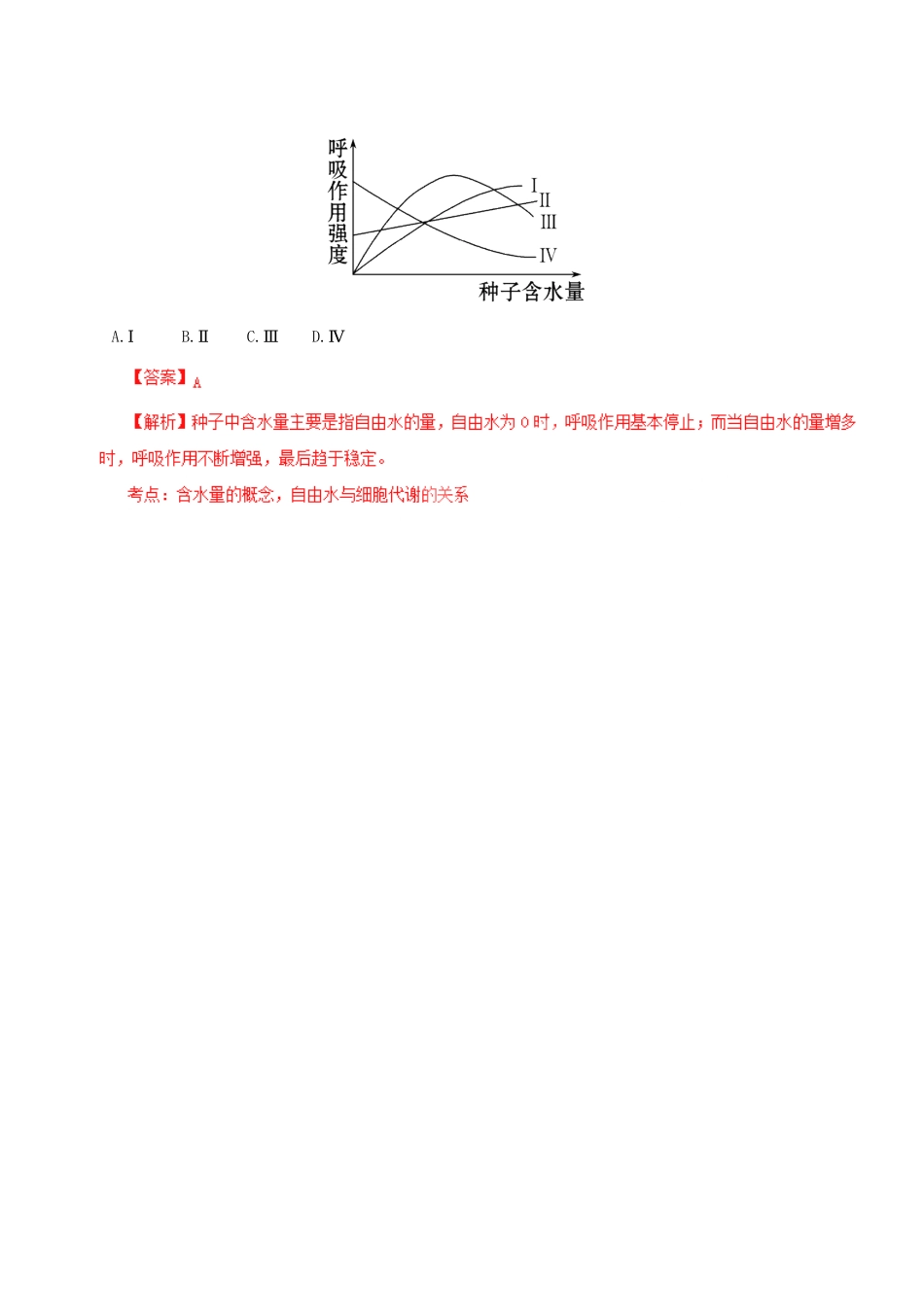 高考生物母题全揭秘 专题 细胞中的无机物 水(00)_第3页
