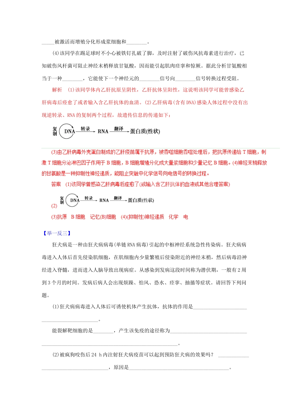 高考生物 热点题型和提分秘籍 专题46 免疫相关科技、生活热点等新题型（含解析）_第3页