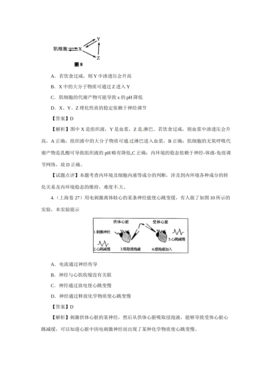 高考生物 专题5 人体的内环境与稳态_第2页