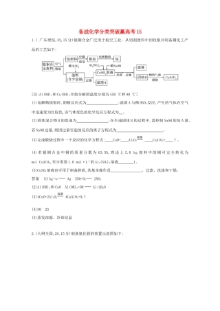 高中化学 分类突破赢高考15