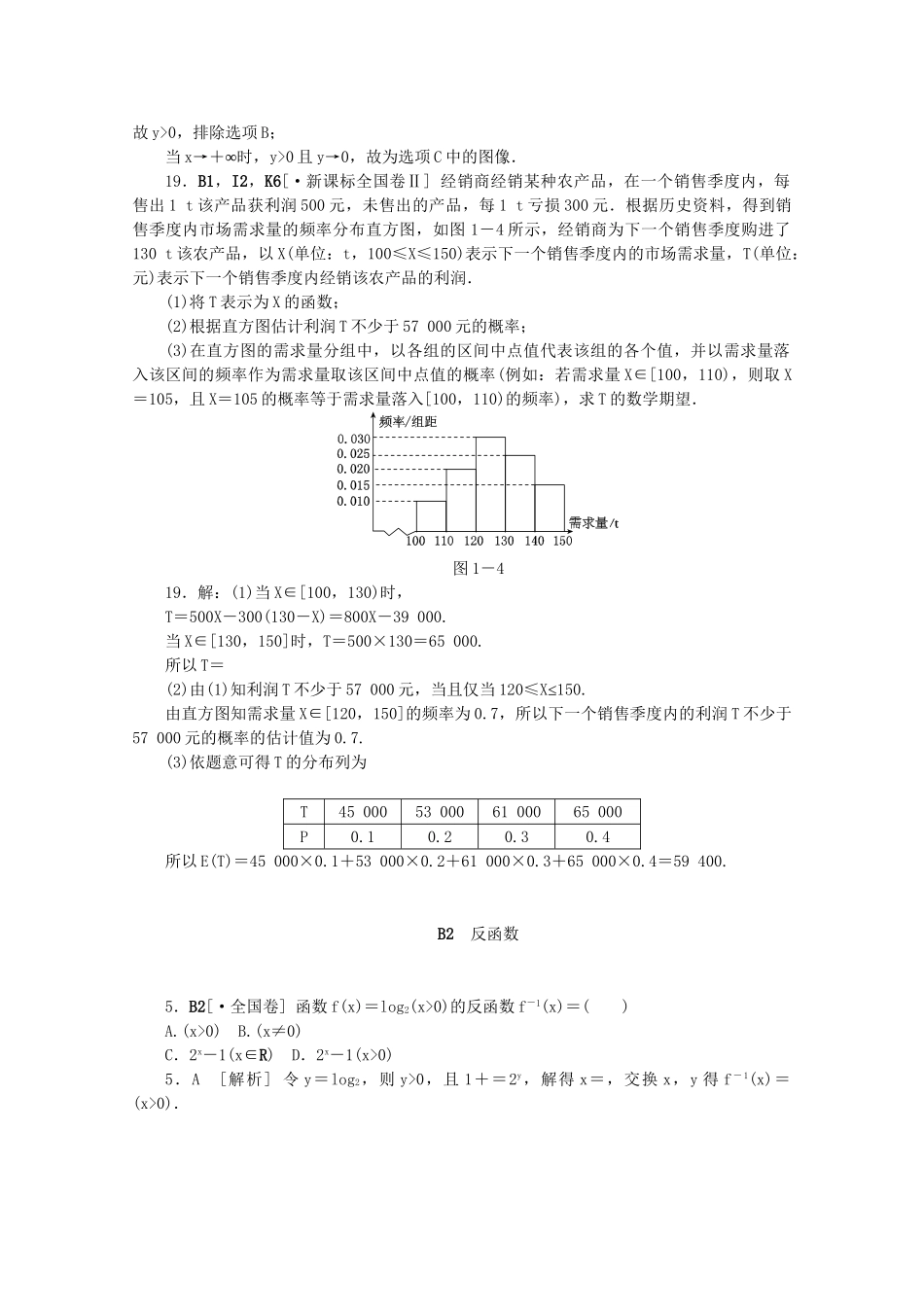 高考数学 （真题+模拟新题分类汇编） 函数与导数 理_第3页