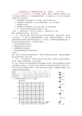 高考物理复习 模拟题汇编2专题十二 力学实验