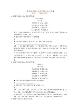 高考语文 精讲巧解分类攻克6