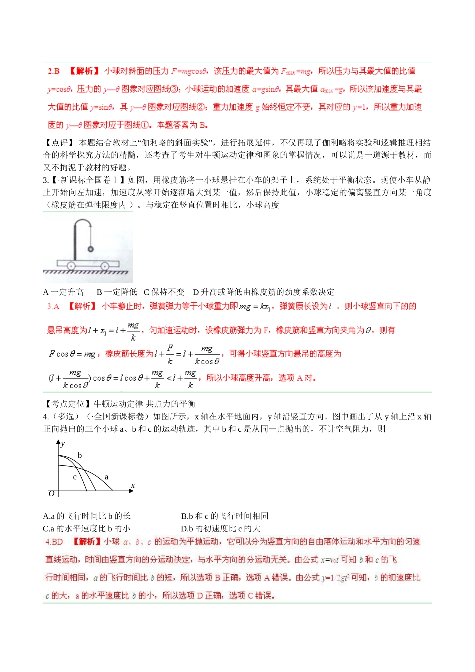 高考物理 母题小题精做系列 07（第01期）（含解析）_第2页