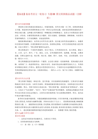 高考语文一轮复习 专题 图文转换精品试题含解析