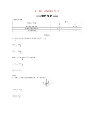 学高中数学 单调性与最大(小)值第二课时精品达标测试 新人教A必修1