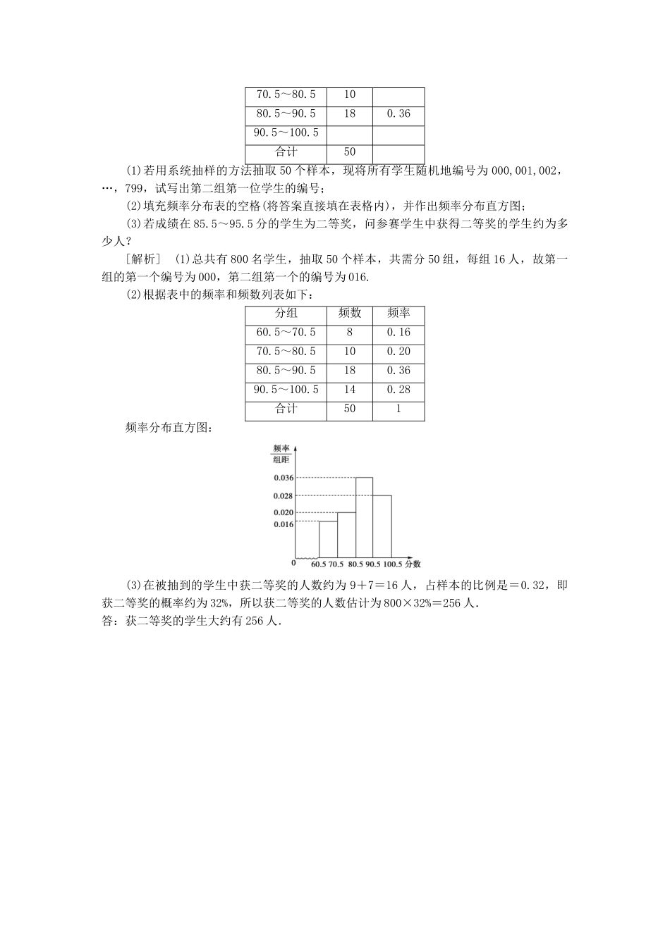 高中数学 第二章统计归纳总结课时练习 新人教A版必修3_第3页