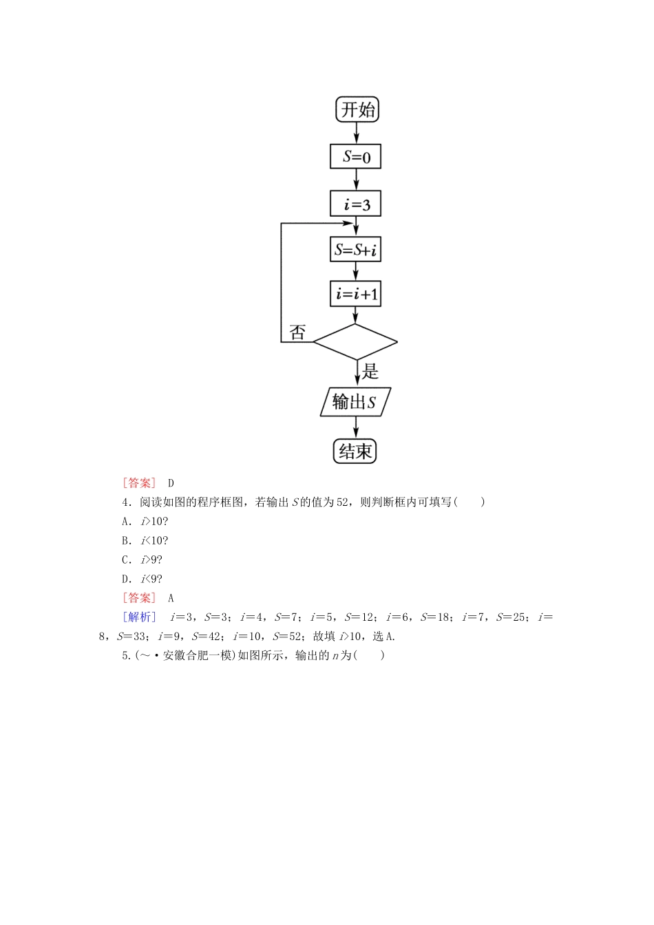 高中数学 1-1-2-3 循环结构、程序框图的画法能力强化提升 新人教A版必修3_第2页