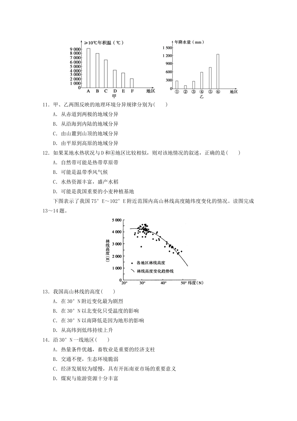 高考地理大一轮复习 第一册 第三单元 第1讲地理环境的差异性_第3页