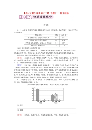 高考语文二轮 专题十一 图文转换课后强化作业