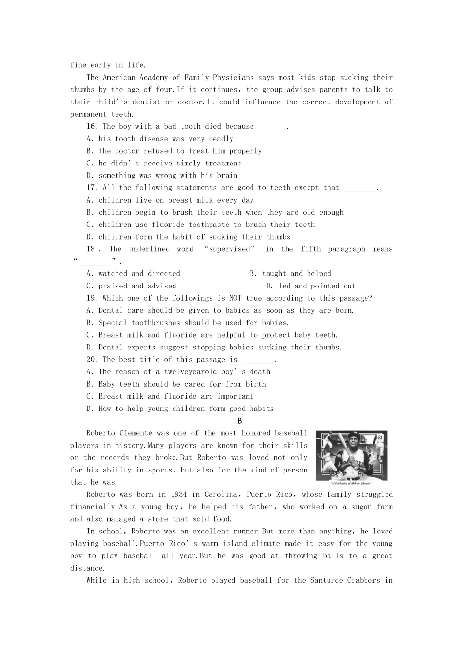 高考英语大一轮复习 Book2 Unit 2  The Olympic Games练习 新人教_第3页