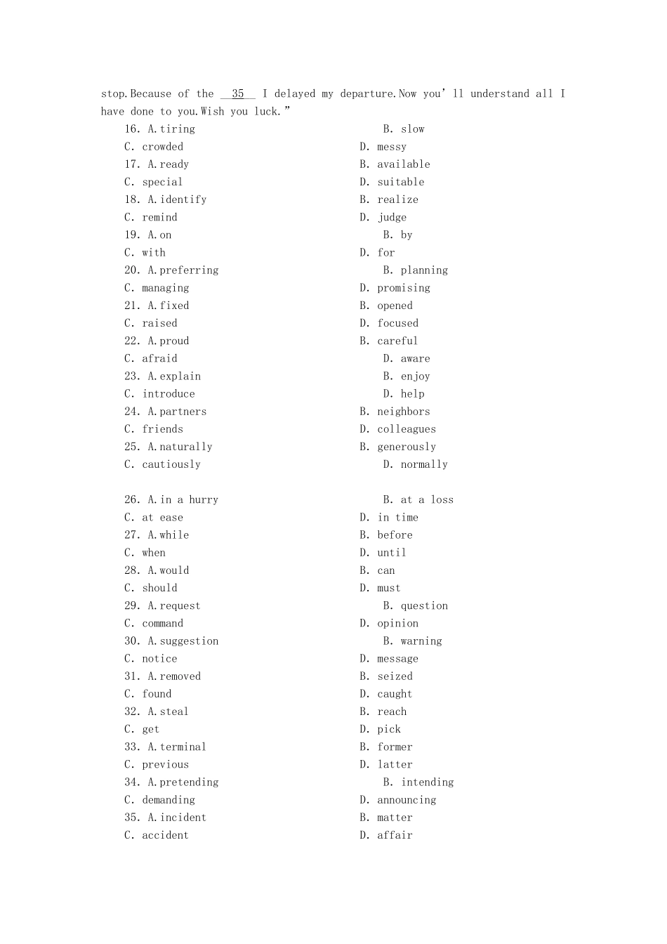 高考英语大一轮复习 Book2 Unit 4  Wildlife protection练习 新人教_第3页