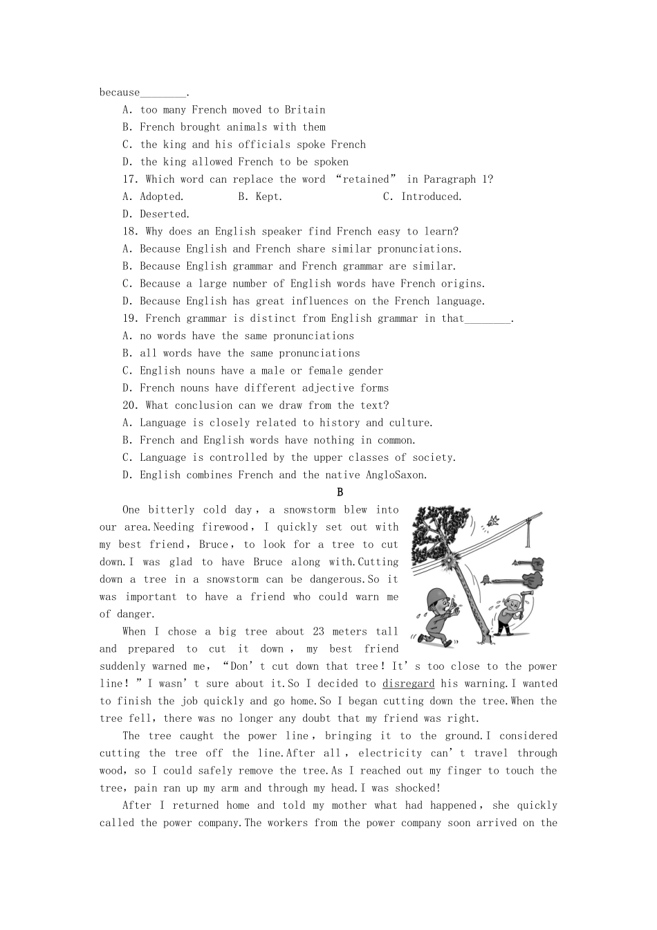 高考英语大一轮复习 Book6 Unit 2  Poems练习 新人教_第3页