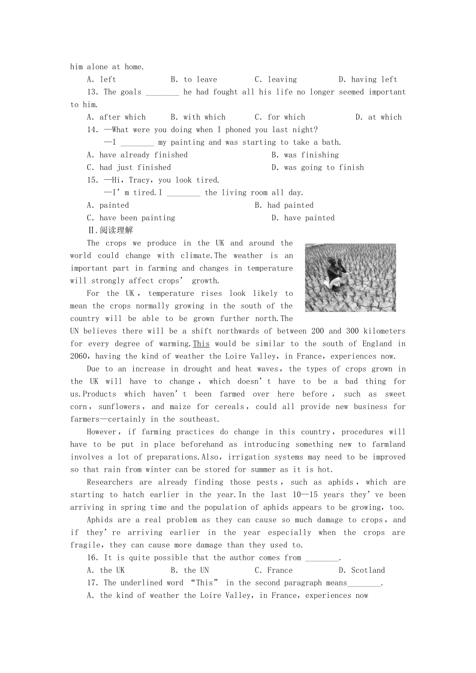 高考英语大一轮复习 Book8 Unit 5  Meeting your ancestors练习 新人教_第2页