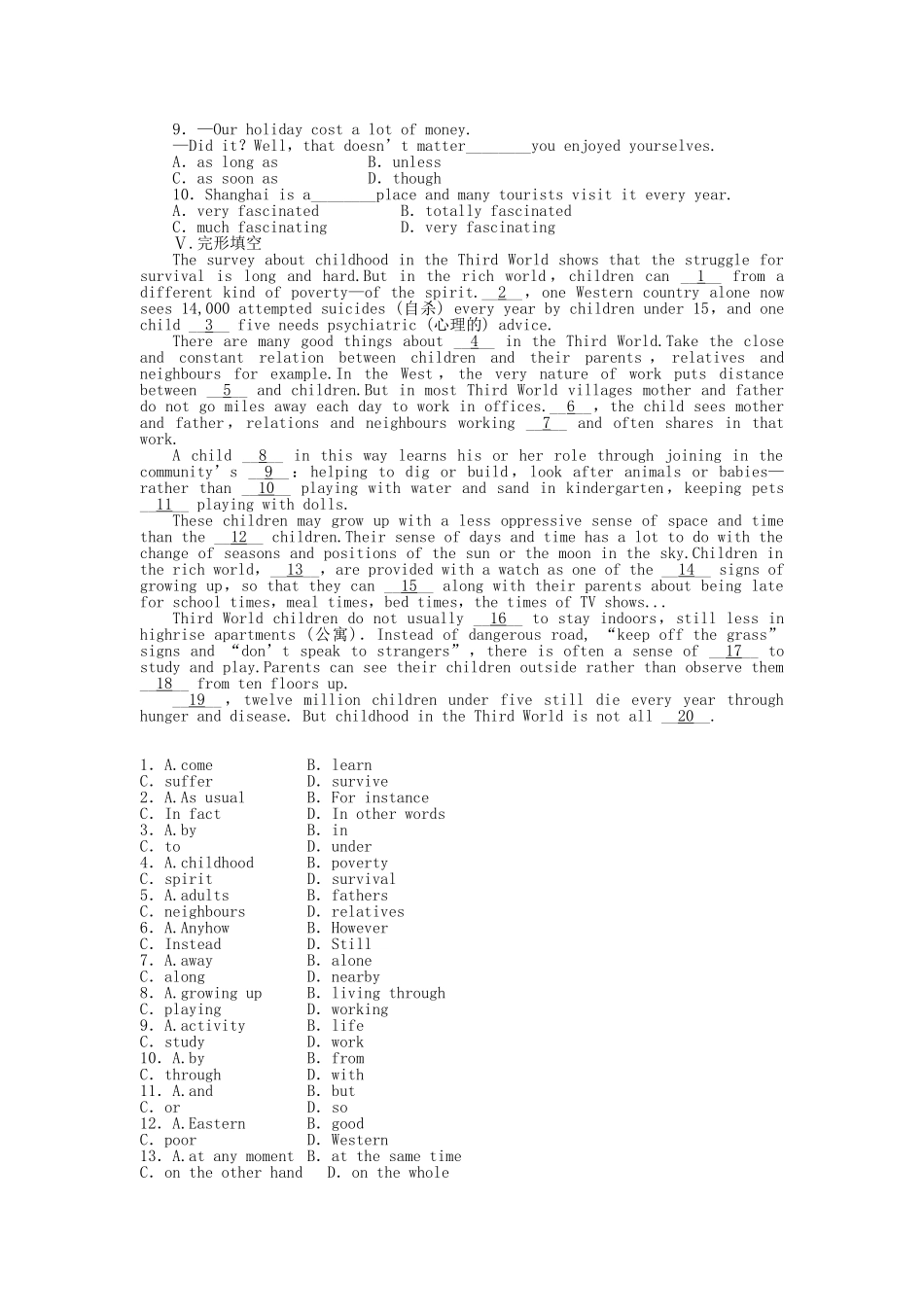 高中英语 Module 2 Period Three Integrating Skills课时作业 外研版必修3_第2页